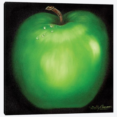 Green Apple Canvas Print #NLY1} by Nelly Arenas Canvas Artwork
