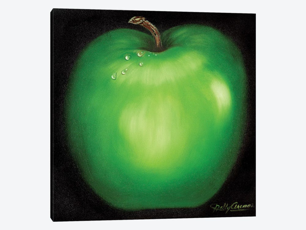 Green Apple by Nelly Arenas 1-piece Canvas Wall Art