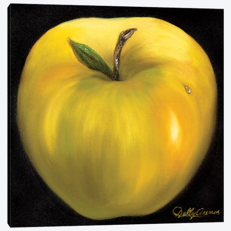 Yellow Apple Canvas Print #NLY6} by Nelly Arenas Canvas Print