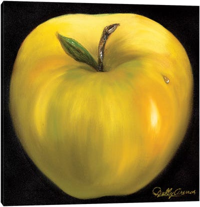 Yellow Apple Canvas Art Print - Apple Art