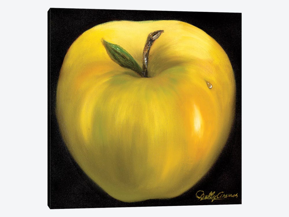 Yellow Apple by Nelly Arenas 1-piece Canvas Art Print