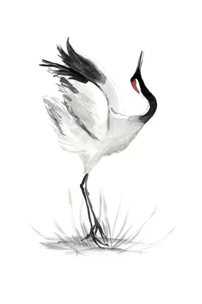 Asian Décor: Japanese Cranes I by Naomi McCavitt