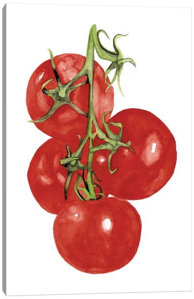 Watercolor Veggie IV Canvas Art Print - Food & Drink Still Life