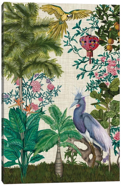 Paradis Chinoiserie I Canvas Art Print - Leaf Art