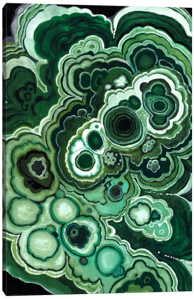 Malachite I Canvas Art Print - Agate, Geode & Mineral Art