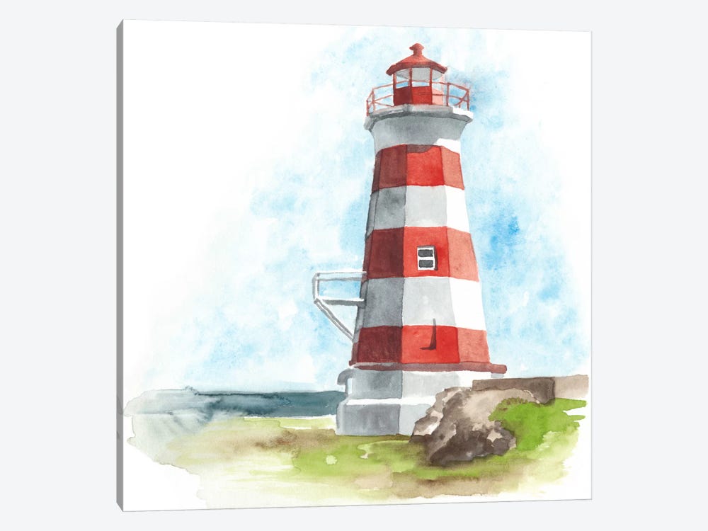 Watercolor Lighthouse I by Naomi McCavitt 1-piece Art Print