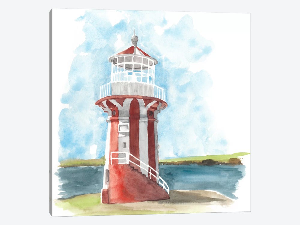 Watercolor Lighthouse III by Naomi McCavitt 1-piece Art Print
