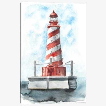 Watercolor Lighthouse IV Canvas Print #NMC75} by Naomi McCavitt Canvas Art