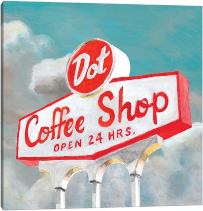 American Roadside VIII Canvas Art Print - Coffee Art