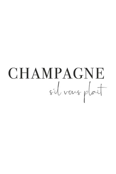 Champagne Sil Vou Plait by Naomi Davies canvas print