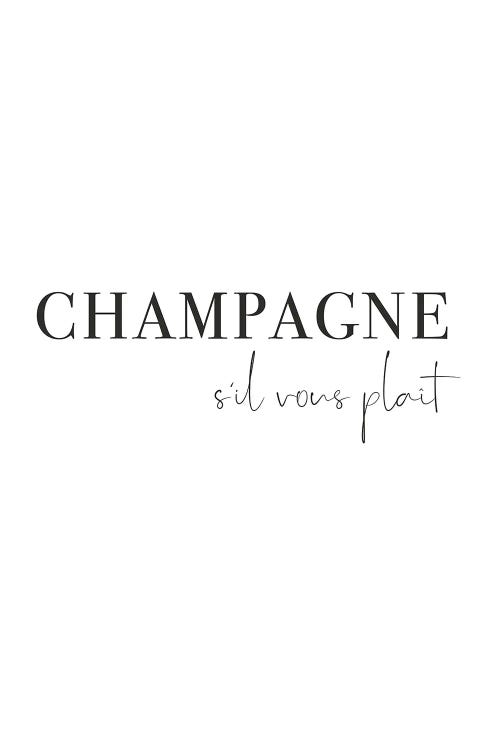 Champagne Sil Vou Plait by Naomi Davies wall art