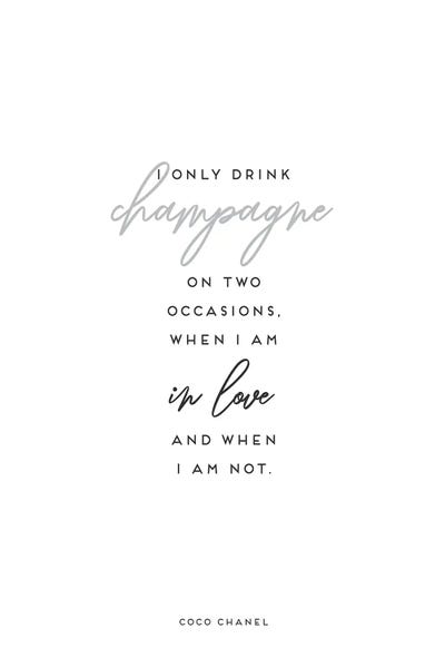 Champagne Quote by Naomi Davies canvas print