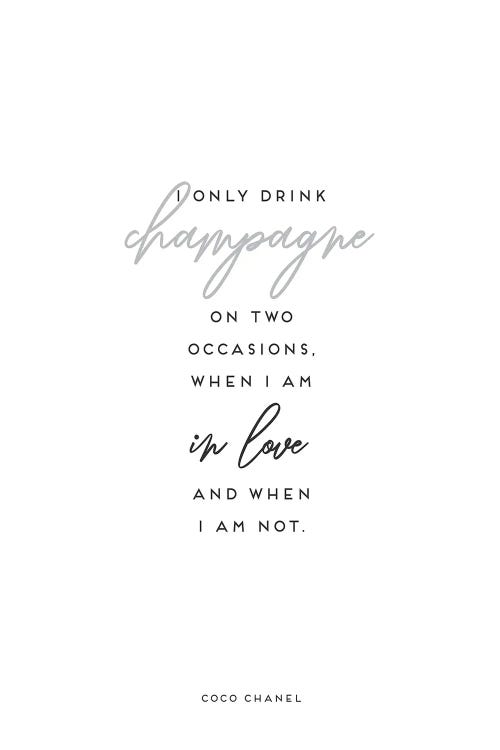Champagne Quote by Naomi Davies wall art