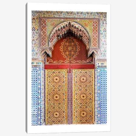 Moroccan Mosaic Door Canvas Print #NMD107} by Naomi Davies Art Print