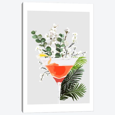 Cosmopolitan Grey Cocktail Canvas Print #NMD109} by Naomi Davies Canvas Artwork