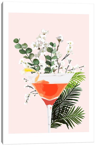 Cosmopolitan Pink Cocktail Canvas Art Print - Naomi Davies
