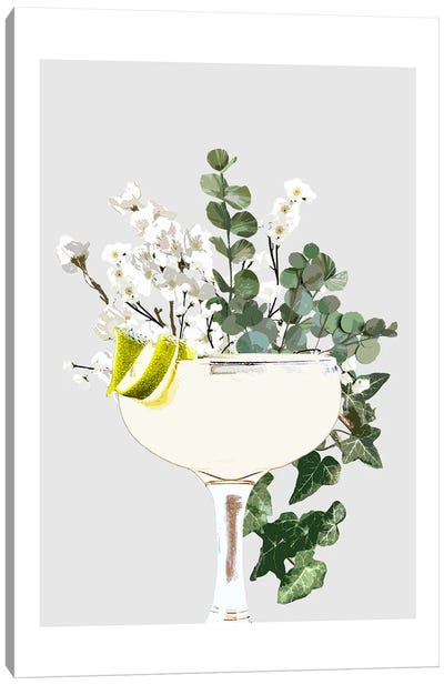 Daiquiri Grey Cocktail Canvas Art Print - Naomi Davies