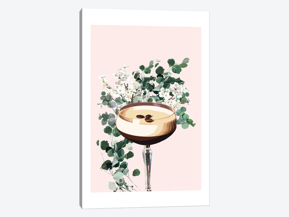 Espresso Martini Pink Cocktail by Naomi Davies 1-piece Art Print