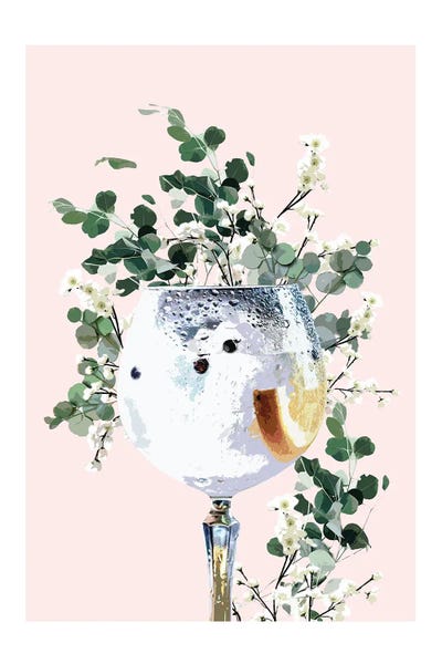 Gin & Tonic: Gin And Tonic Pink Cocktail by Naomi Davies