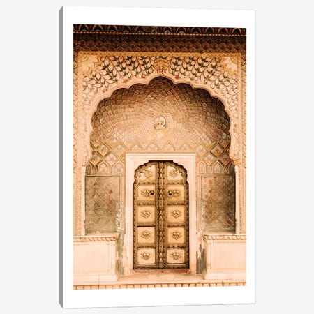 Golden Moroccan Door Canvas Print #NMD121} by Naomi Davies Canvas Wall Art
