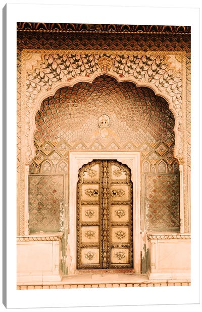 Golden Moroccan Door Canvas Art Print - Monochromatic Photography