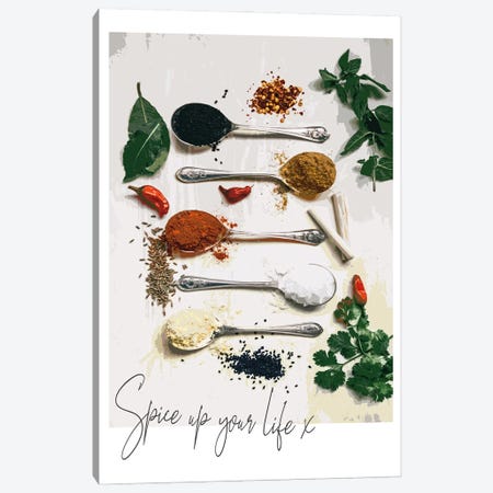 Kitchen Spices Canvas Print #NMD123} by Naomi Davies Canvas Wall Art