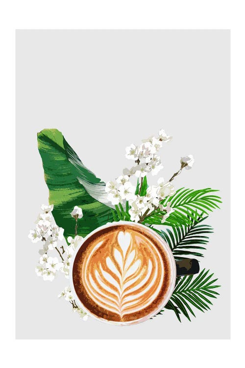 Latte Coffee Grey by Naomi Davies wall art