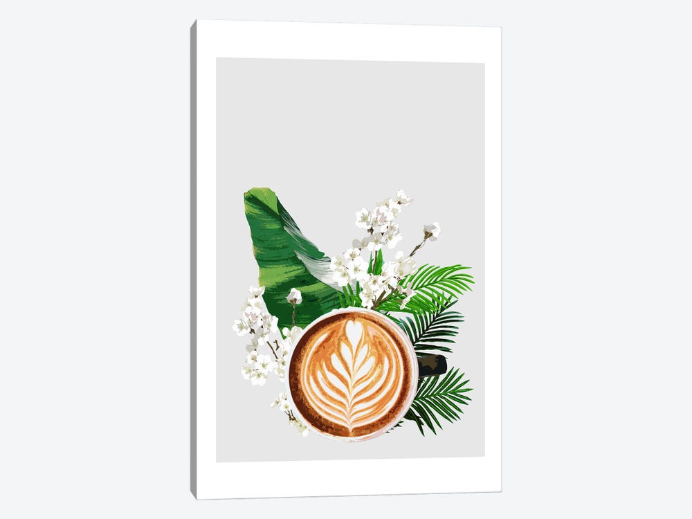 Latte Coffee Grey by Naomi Davies 1-piece Canvas Print
