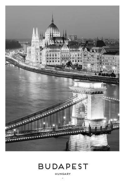 Rivers, Lakes & Waterfronts: Budapest Prague Black And White by Naomi Davies
