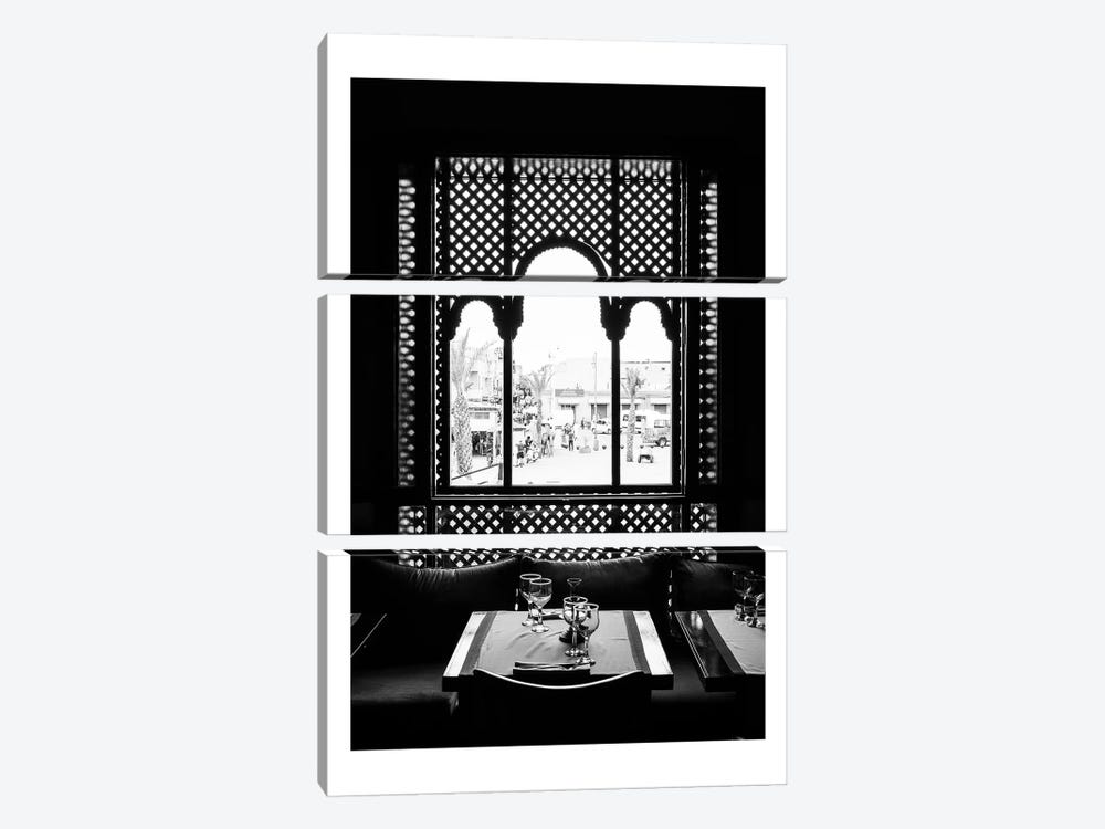 Moroccan Black And White Window by Naomi Davies 3-piece Canvas Wall Art