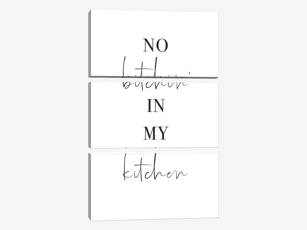 No Bitchin' In My Kitchen by Naomi Davies 3-piece Canvas Print