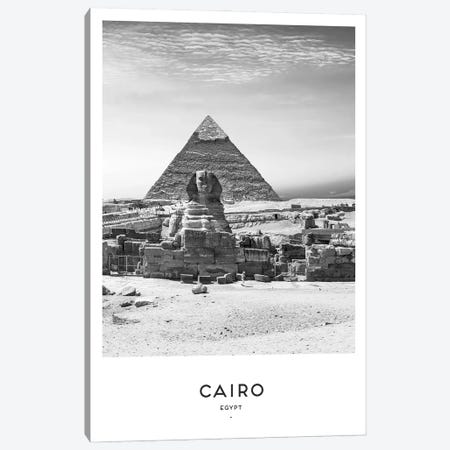 Cairo Egypt Black And White Canvas Print #NMD13} by Naomi Davies Canvas Art