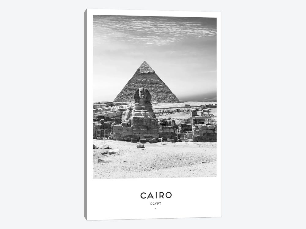 Cairo Egypt Black And White by Naomi Davies 1-piece Canvas Art Print