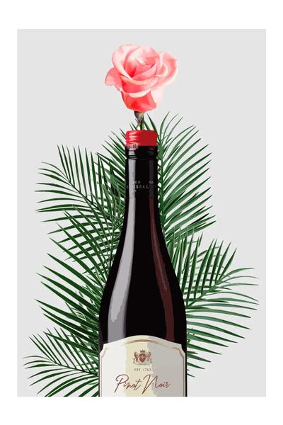 Wine: Pinot Noir Bottle Grey by Naomi Davies