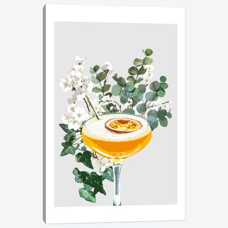 Pornstar Martini Grey Cocktail Canvas Print #NMD151} by Naomi Davies Art Print