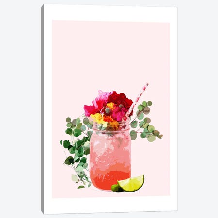 Strawberry Daiquiri Cocktail Canvas Print #NMD159} by Naomi Davies Art Print