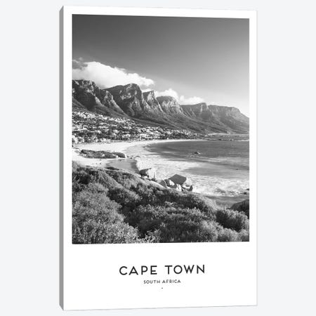 Cape Town South Africa Black And White Canvas Print #NMD15} by Naomi Davies Canvas Art Print