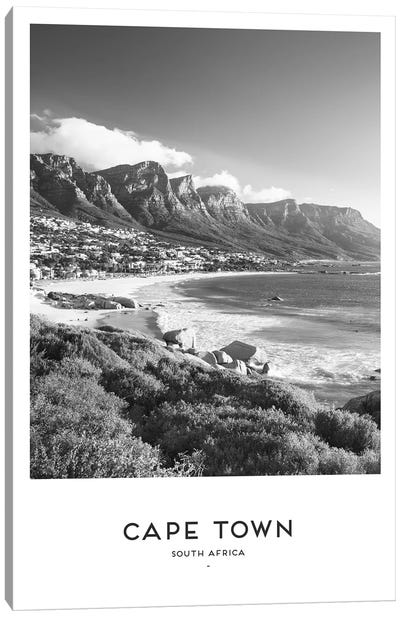 Cape Town South Africa Black And White Canvas Art Print - Cape Town