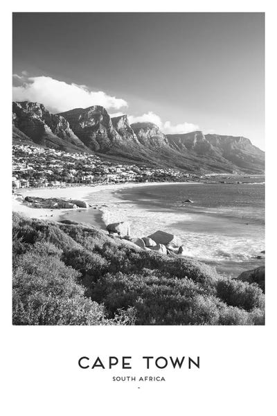 Cape Town: Cape Town South Africa Black And White by Naomi Davies