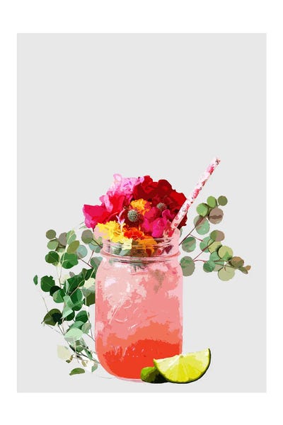 Daiquiri: Strawberry Daiquiri Grey Cocktail by Naomi Davies