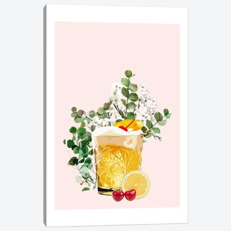 Whiskey Sour Cocktail Canvas Print #NMD165} by Naomi Davies Canvas Art Print