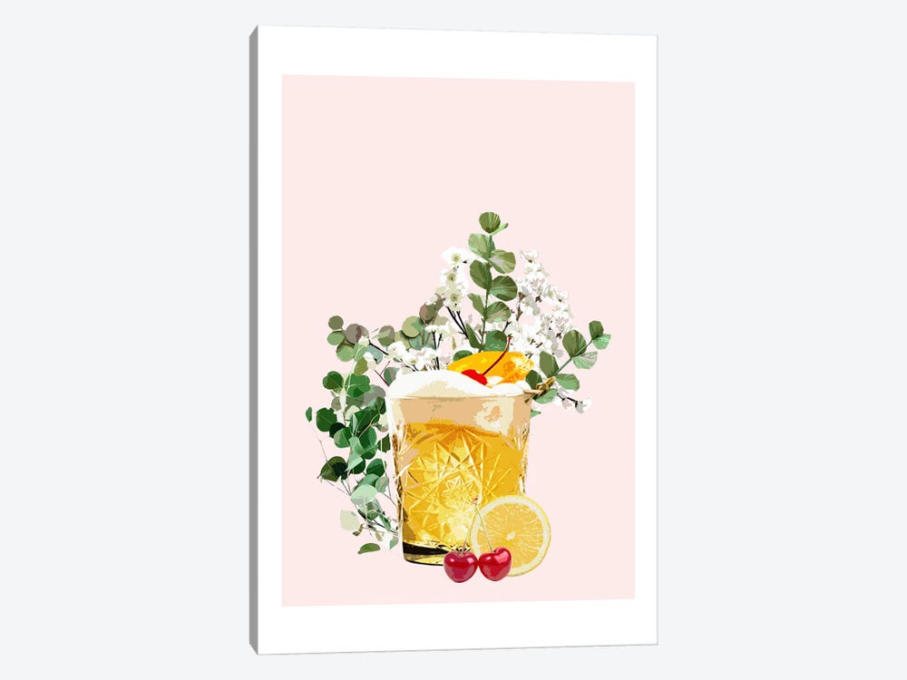 Whiskey Sour Cocktail by Naomi Davies 1-piece Canvas Art