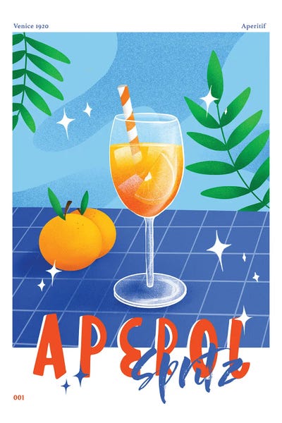 Aperol Spritz: Retro Aperol Spritz Cocktail by Naomi Davies