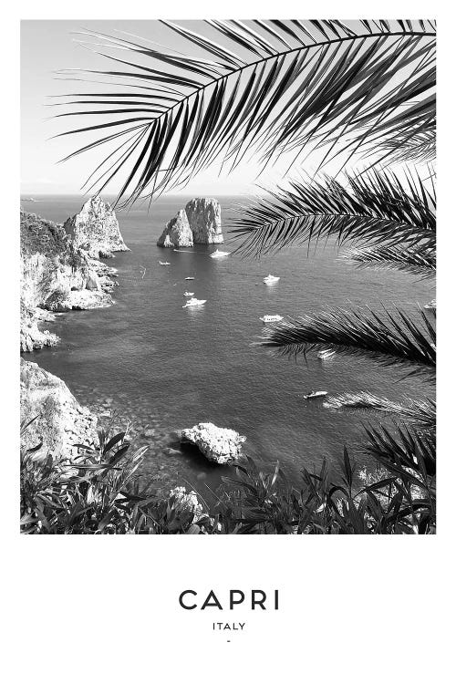 Capri Italy Black And White