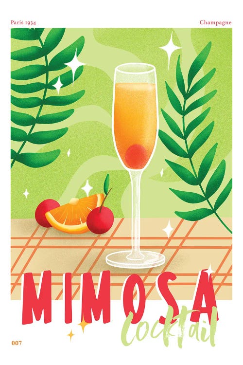 Retro Mimosa Cocktail