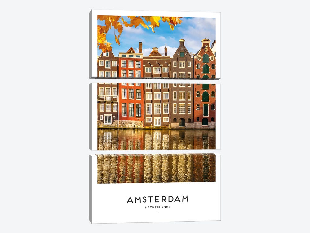 Amsterdam Netherlands by Naomi Davies 3-piece Canvas Art