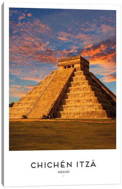 Chichen Itza Mexico Canvas Art Print - Pyramid Art