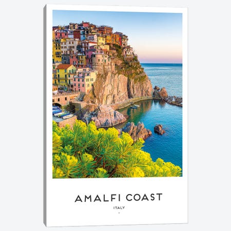 Amalfi Coast Canvas Print #NMD1} by Naomi Davies Art Print