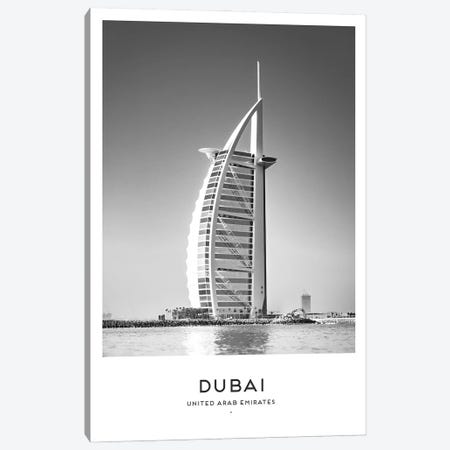 Dubai UAE Black And White Canvas Print #NMD22} by Naomi Davies Art Print