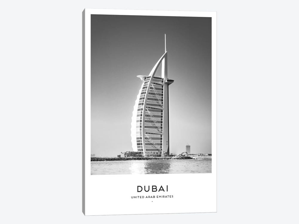 Dubai UAE Black And White by Naomi Davies 1-piece Canvas Print